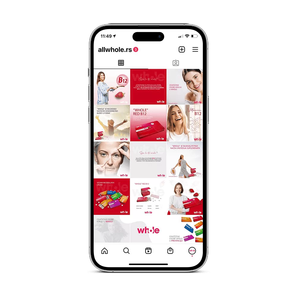 Vođenje društvenih mreža za Allwhole – DesignJust4You