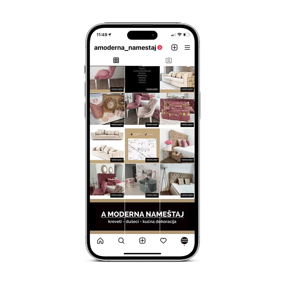 Vođenje društvenih mreža za Amoderna – DesignJust4You