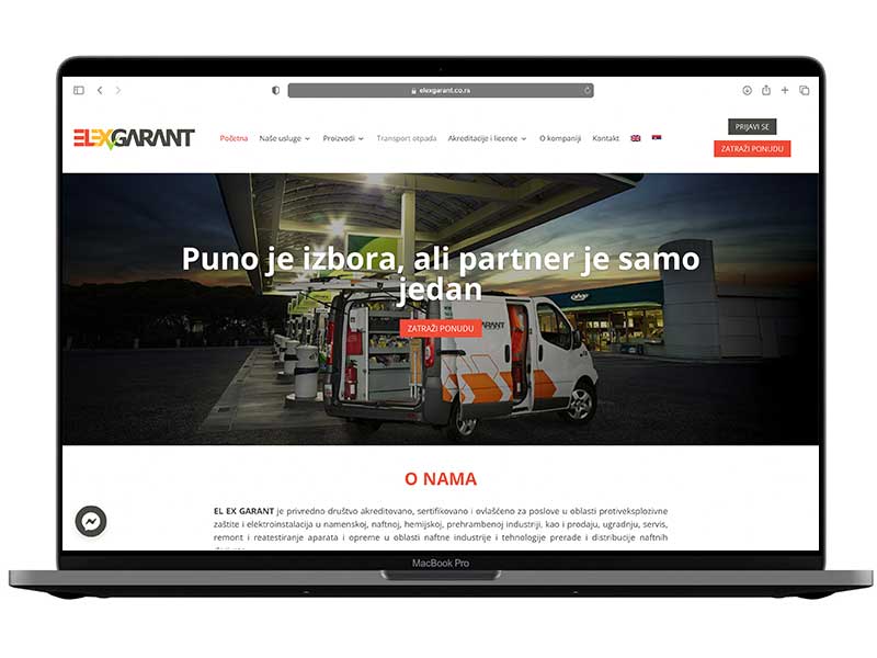 Izrada web sajta za Elex – primer iz portfolija DesignJust4You