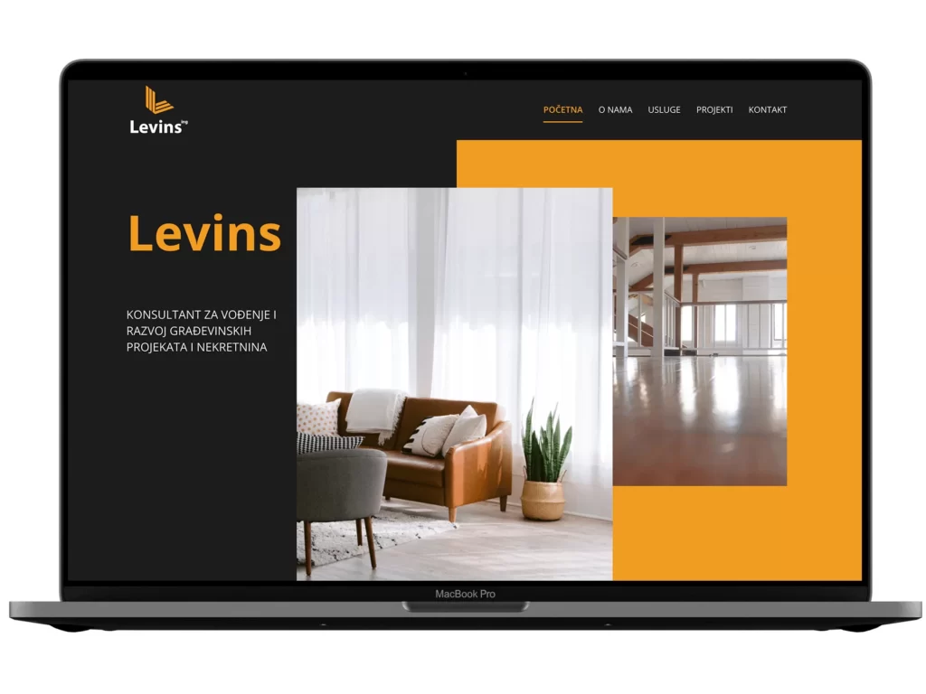 Izrada web sajta za Levins – primer iz portfolija DesignJust4You