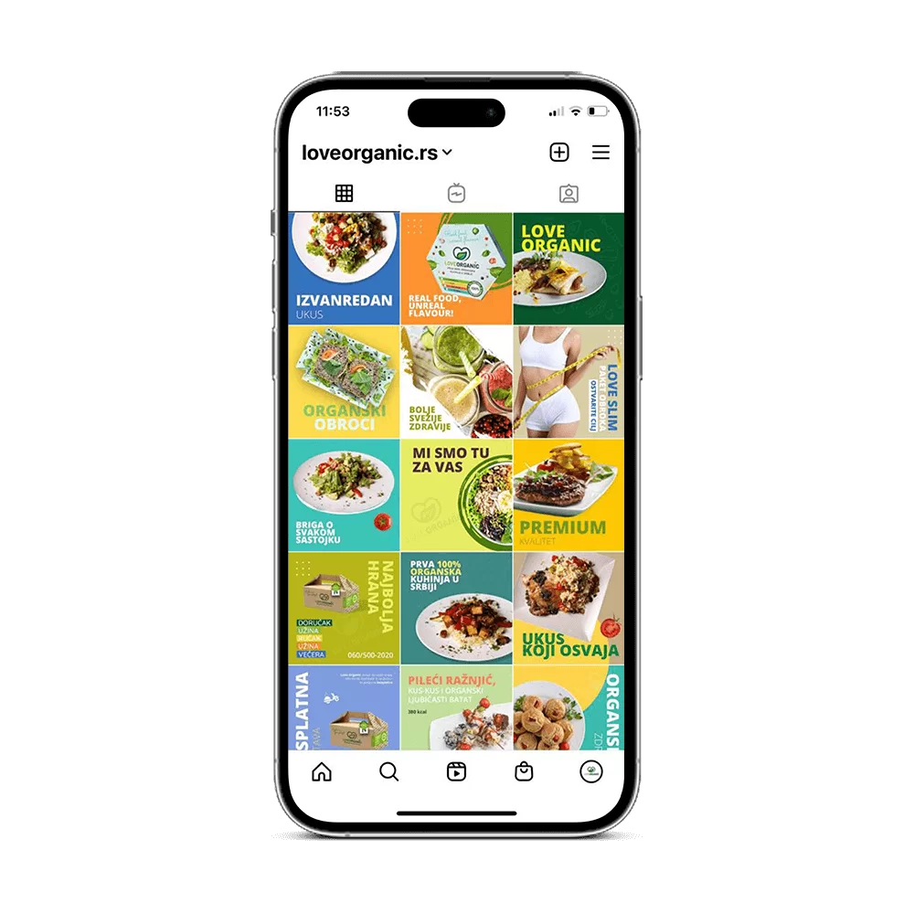 Vođenje društvenih mreža za Love Organic – DesignJust4You