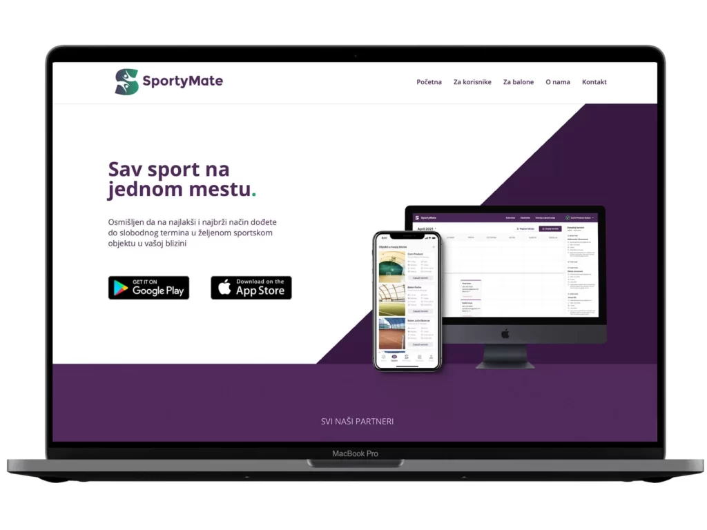 Izrada web sajta za Sportymate – primer iz portfolija DesignJust4You