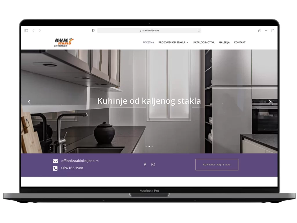 Izrada web sajta za Staklo – primer iz portfolija DesignJust4You