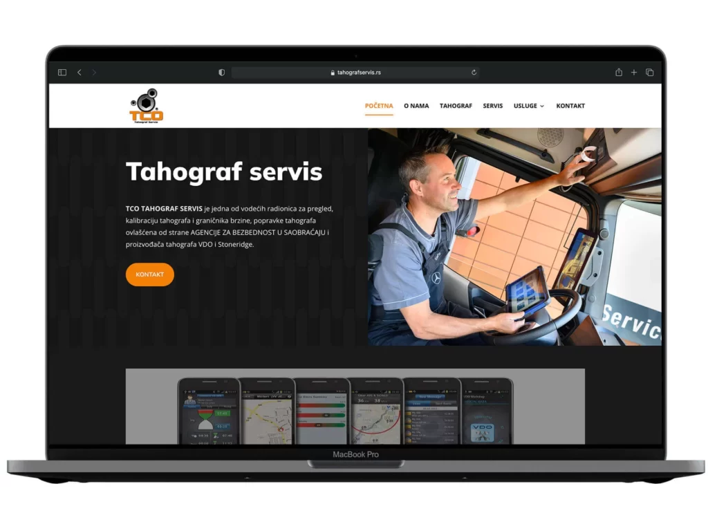 Izrada web sajta za Tahograf – primer iz portfolija DesignJust4You