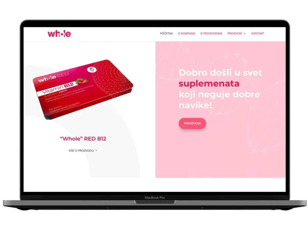 Izrada web sajta za Whoe – primer iz portfolija DesignJust4You
