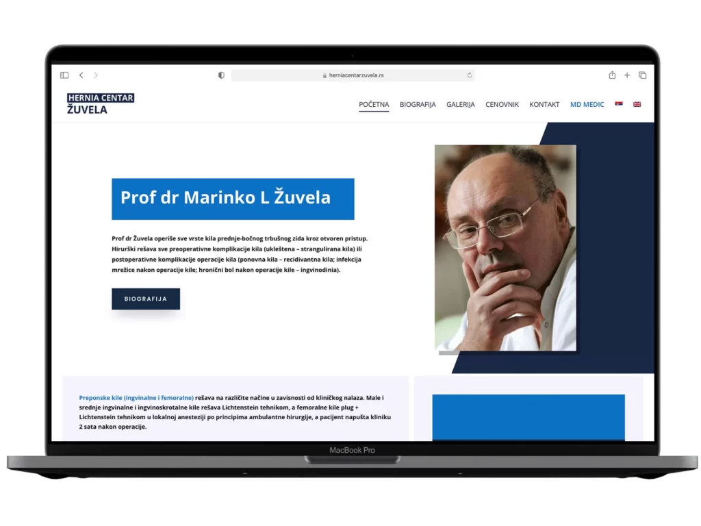 Izrada web sajta za Zuvela – primer iz portfolija DesignJust4You