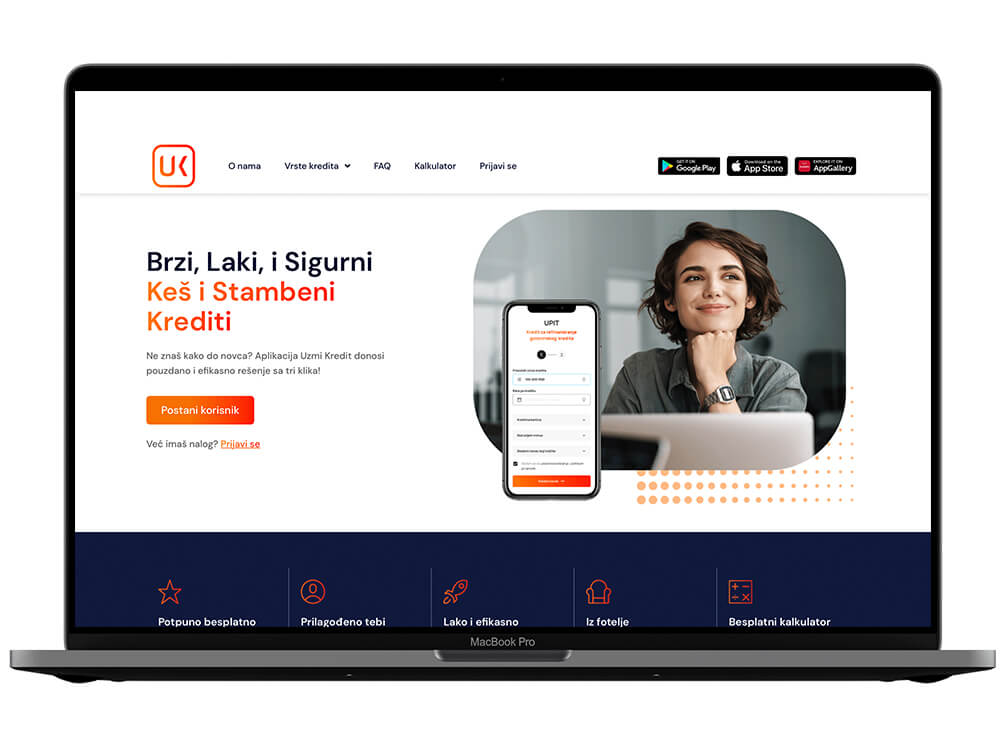 uzmikredit izrada web sajta