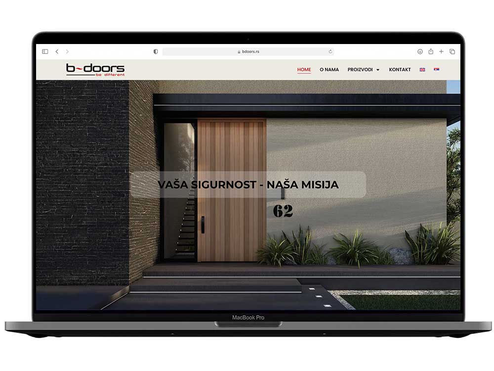 Izrada web sajta za Bdoors – primer iz portfolija DesignJust4You