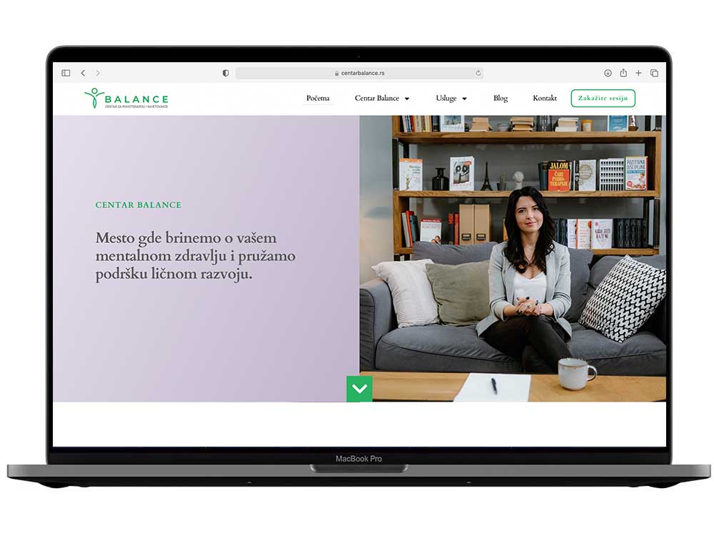 Izrada web sajta za Balance – primer iz portfolija DesignJust4You