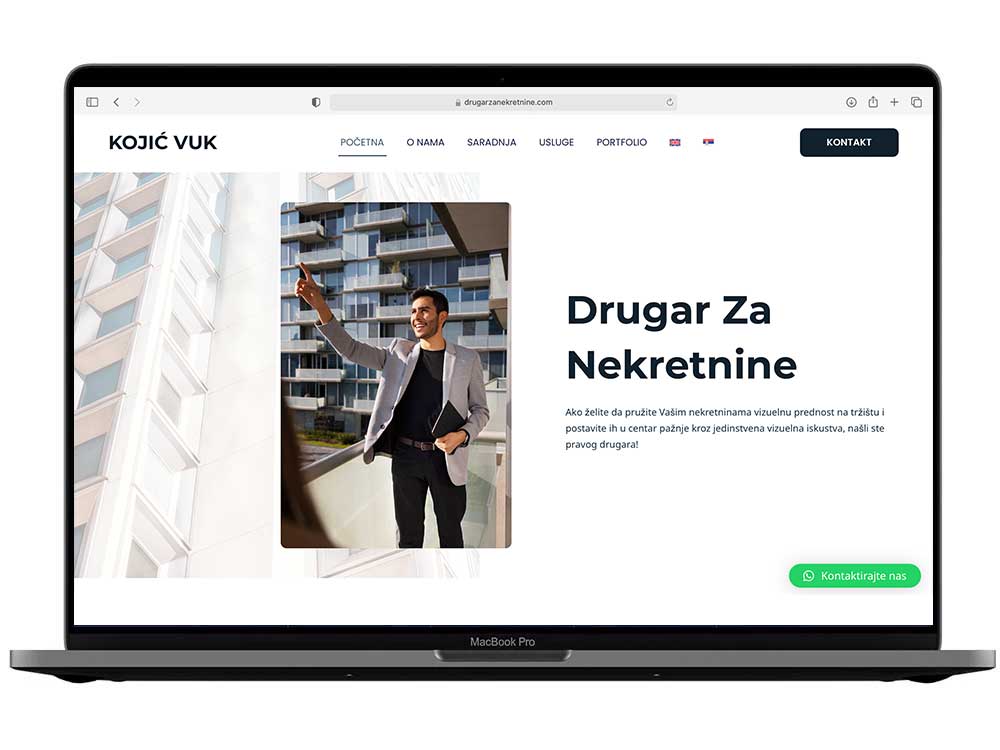 Izrada web sajta za Drugar Za Nekretnine – primer iz portfolija DesignJust4You