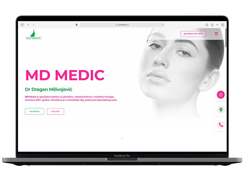 MD Medic – primer web sajta iz portfolija DesignJust4You