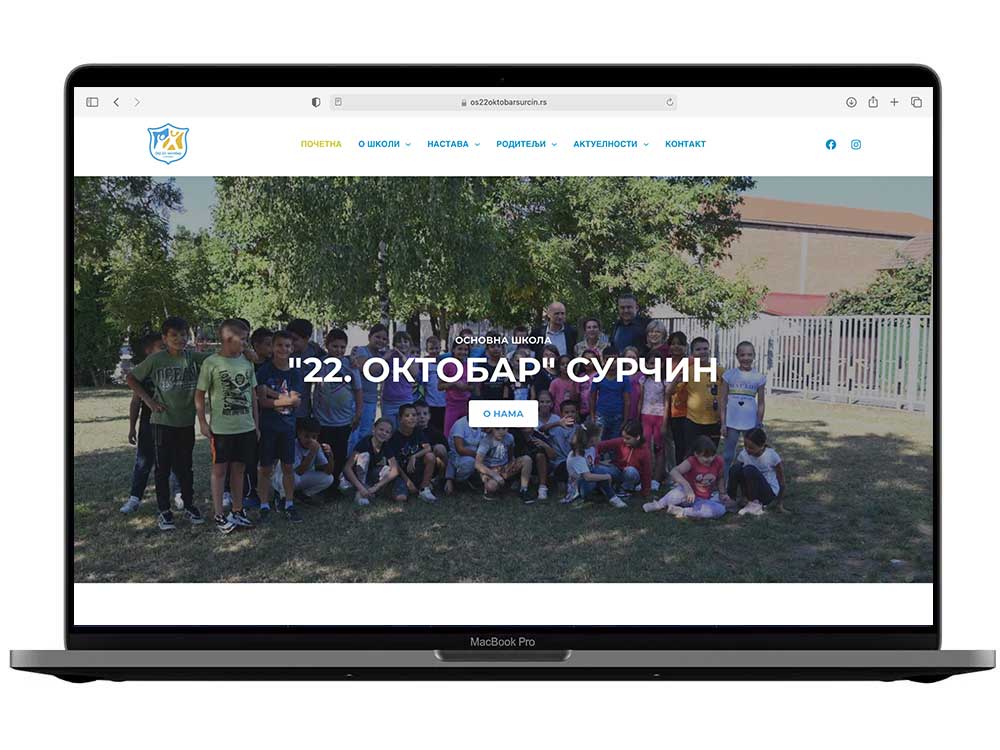 Izrada web sajta za Os22oktobar – primer iz portfolija DesignJust4You