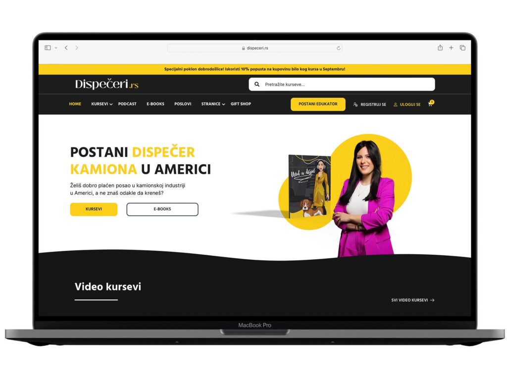 Primer web sajta iz portfolija DesignJust4You