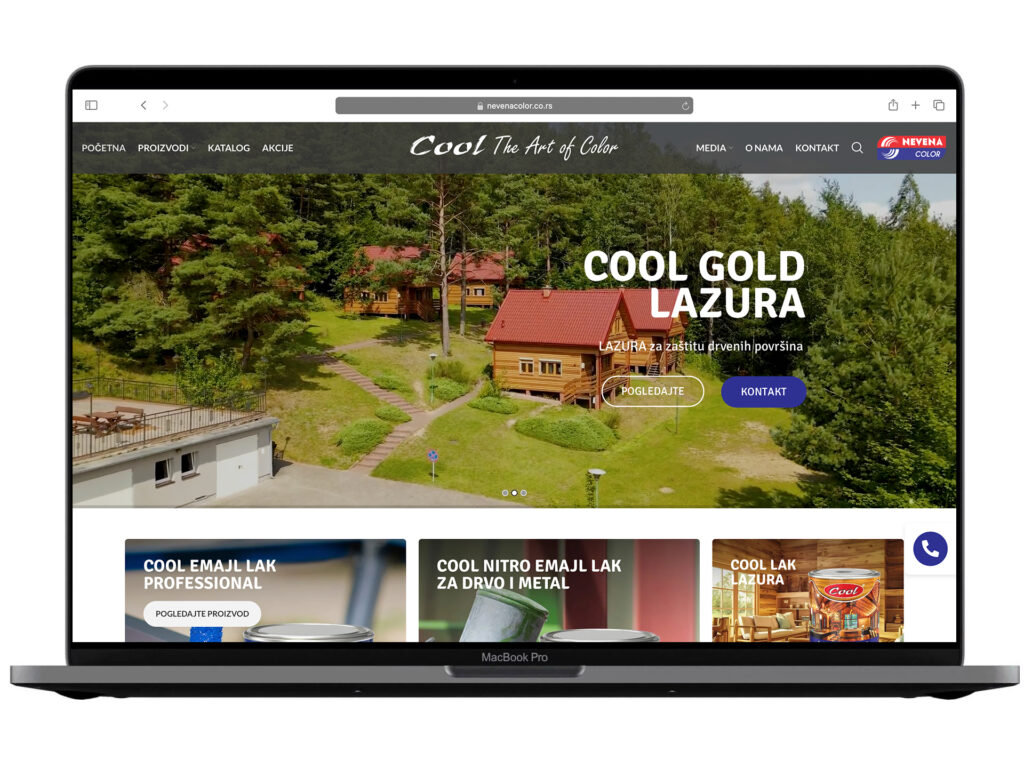 Izrada web sajta za Nevenacolor – primer iz portfolija DesignJust4You