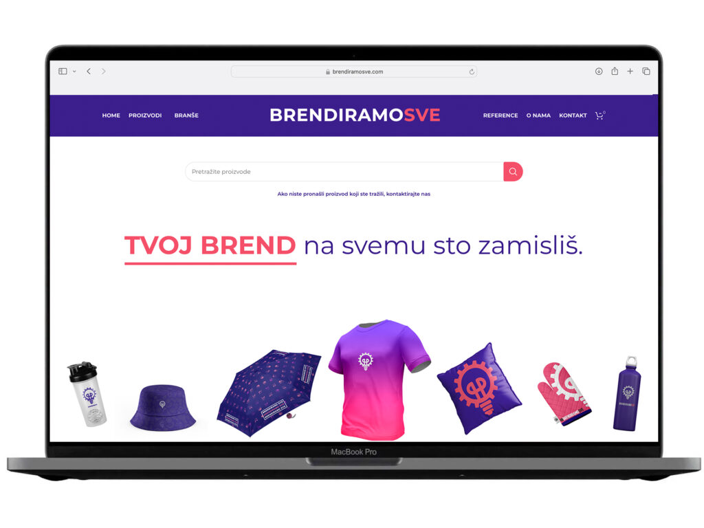 Izrada web sajta za Brendiramo Sve – primer iz portfolija DesignJust4You