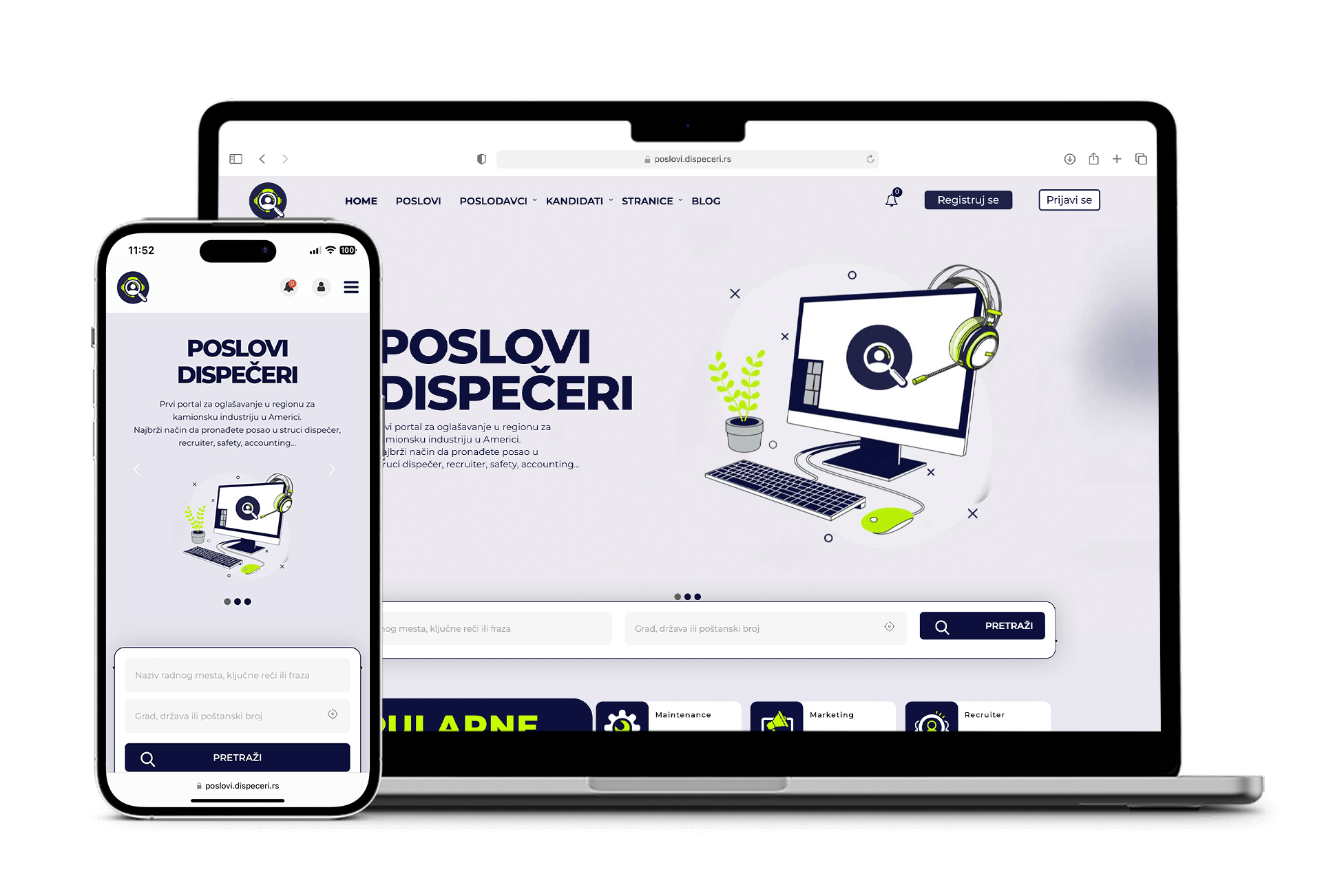 Sajt poslovi.dispeceri.rs – nas rad