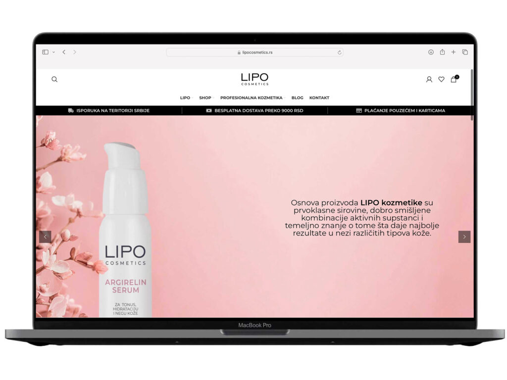 Izrada web sajta za Lipo – primer iz portfolija DesignJust4You