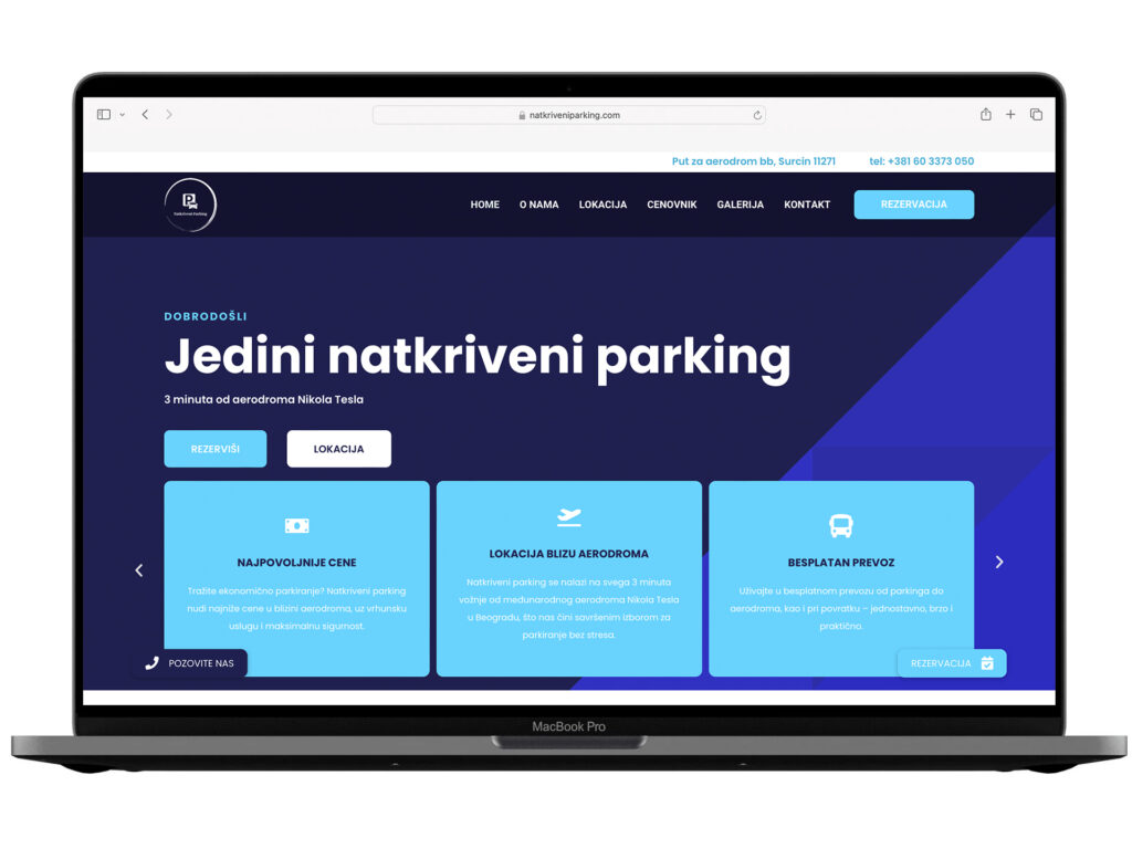 Primer web sajta iz portfolija DesignJust4You