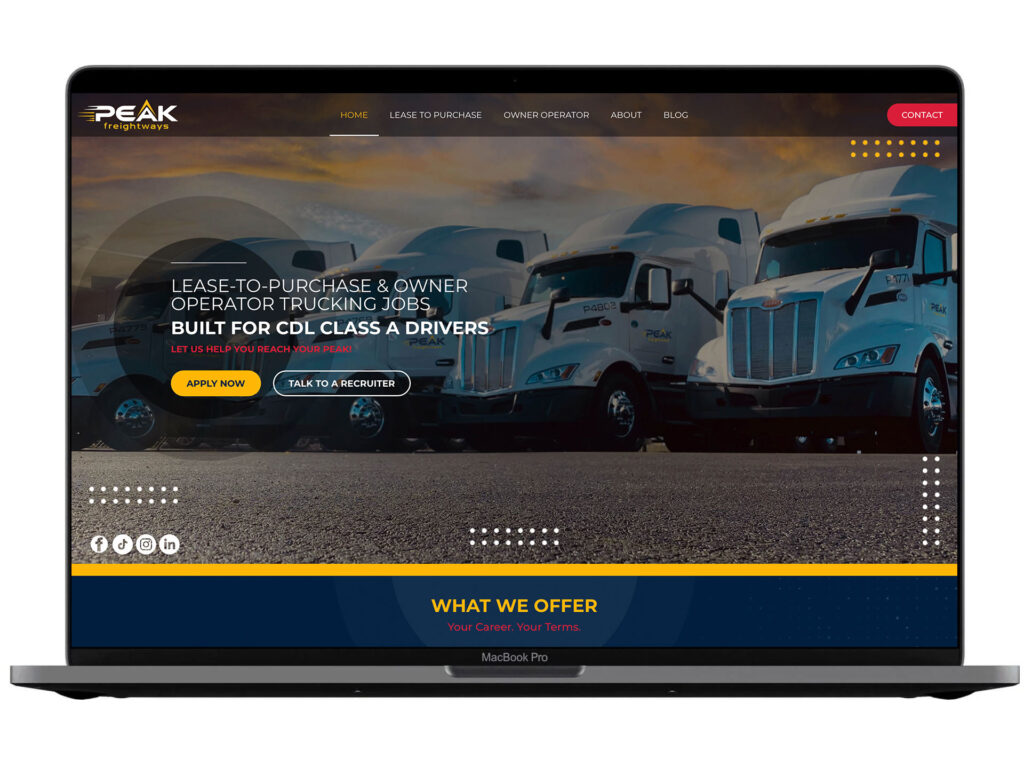 Izrada web sajta za Peak – primer iz portfolija DesignJust4You
