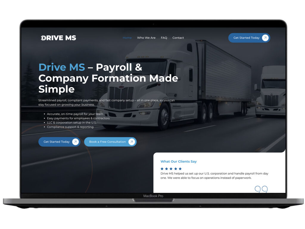 Izrada web sajta za Drivems – primer iz portfolija DesignJust4You
