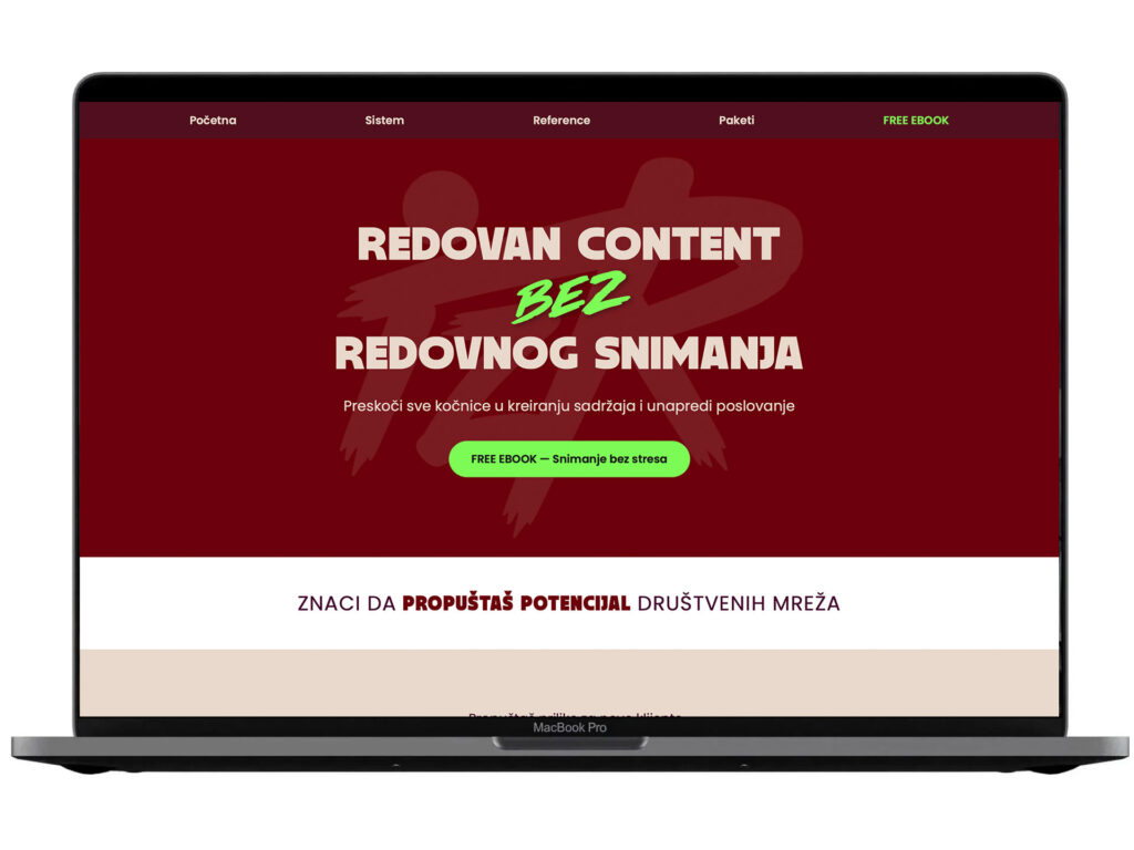 Izrada web sajta za Izr – primer iz portfolija DesignJust4You