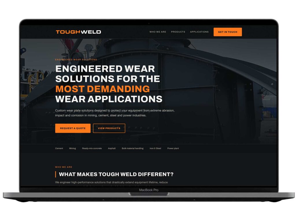Prikaz web projekta TOUGH WELD